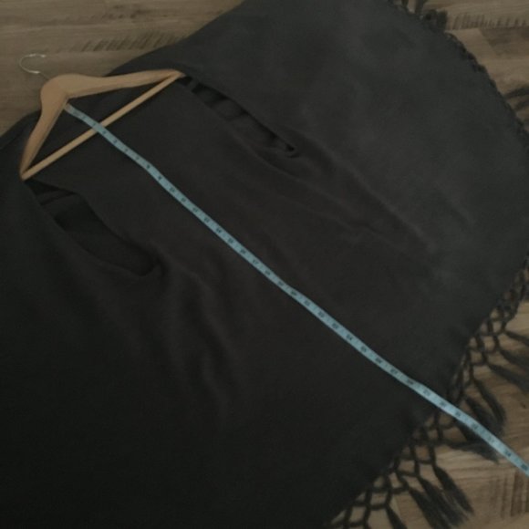 Blue Grey Boho Chic Tasseled Shawl - Picture 10 of 12